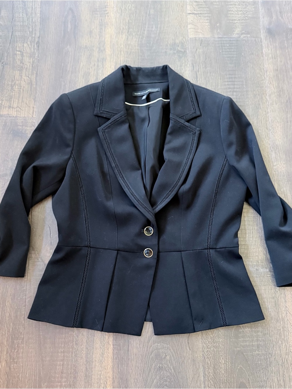 White House Black Market Peplum Black Blazer | Size: 8 - Picture 3 of 6